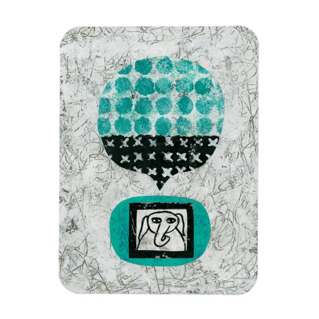 Ímã Elephant Lembrando-se do Magnet do Refrigerador (Vertical)