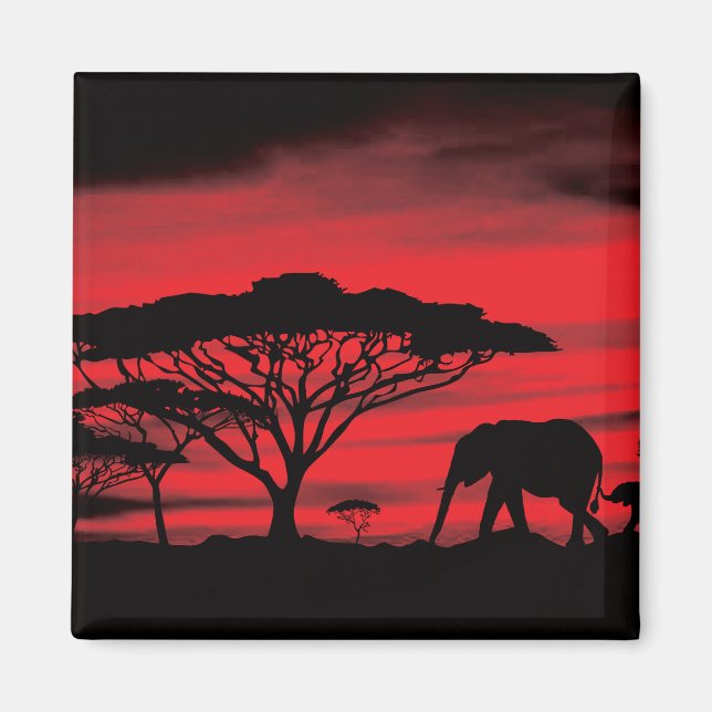 Imã Elephant Magical Sunset (Frente)