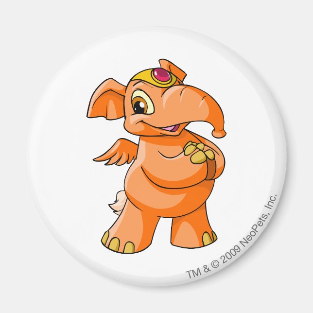 Imã Elephante Orange (Frente)