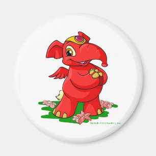Imã Elephante vermelho alegre em Shenkuu