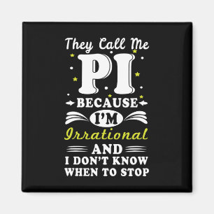Imã Eles Chamam Pi Irracional Geek Matemático Nerd Pi 