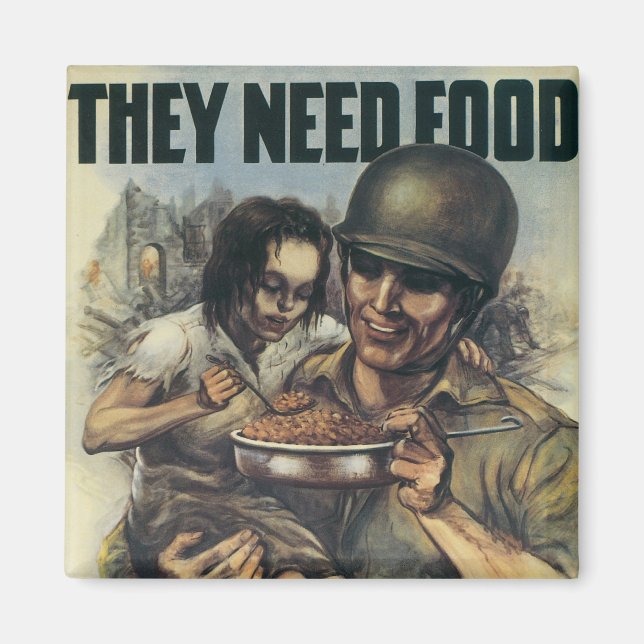 Imã Eles precisam de Comida ~ Plante mais feijões (Frente)