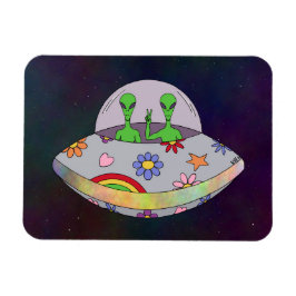 Ímã Eles vêm em Peace UFO