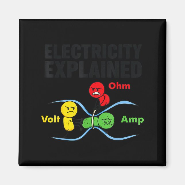 Imã Eletricidade Explicada Engraçado Geek Física Humor (Frente)