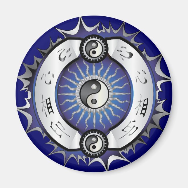 Imã Elétrico Blue Yin Yang (Frente)