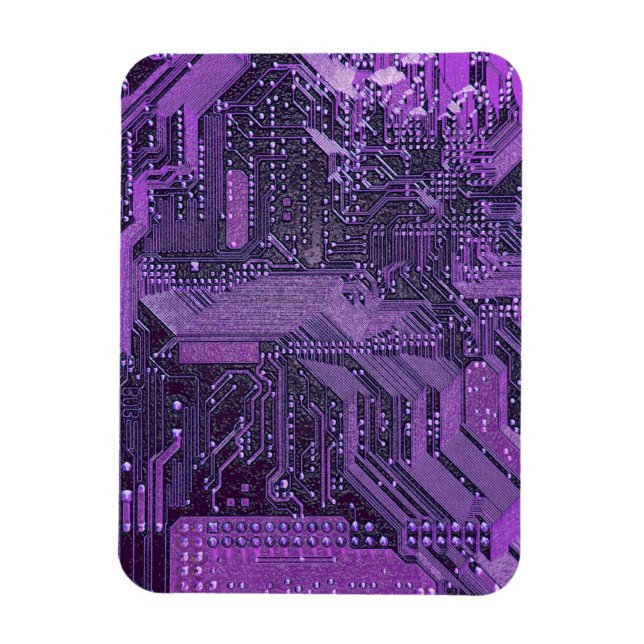 Ímã Eletrônicos técnicos de Conselho cibernético roxo (Vertical)