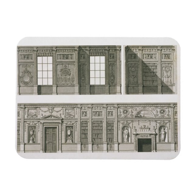 Ímã Elevação da Biblioteca em Syon House, c.1760-69 (Horizontal)