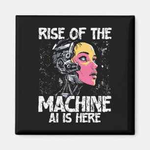 Imã Elevação Do Design Híbrido Robô Humano Futurístico