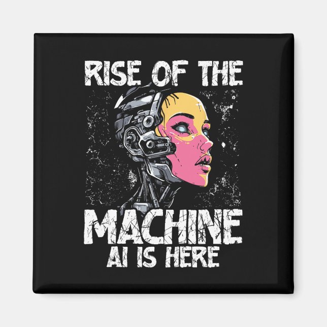 Imã Elevação Do Design Híbrido Robô Humano Futurístico (Frente)