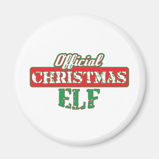 Imã Elf de Natal Oficial - Auxiliar de Papais noeis (Frente)