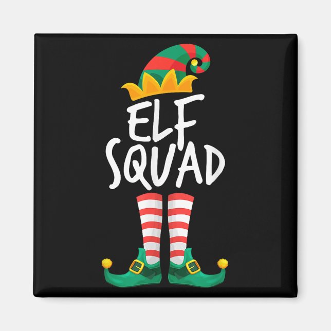 Imã Elf Family Christmas Group Matching Pajamas Xmas E (Frente)