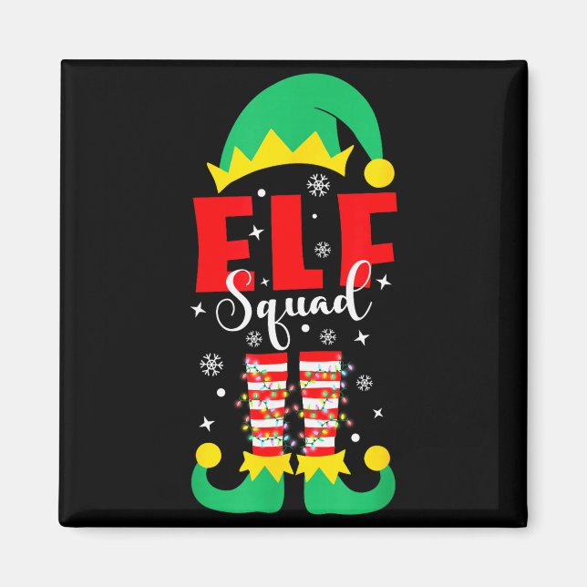 Imã Elf Family Christmas Matching Pajamas Funny Xmas E (Frente)