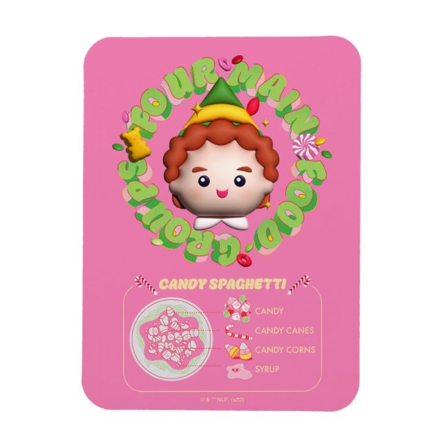 Ímã Elf o Filme | Quatro grupos principais de Comidas (Vertical)