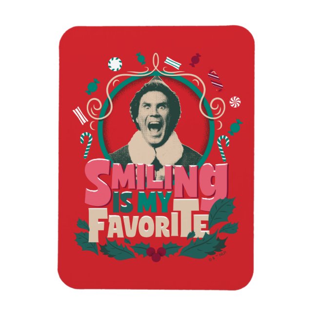 Ímã Elf - Sorrir é o meu favorito (Vertical)