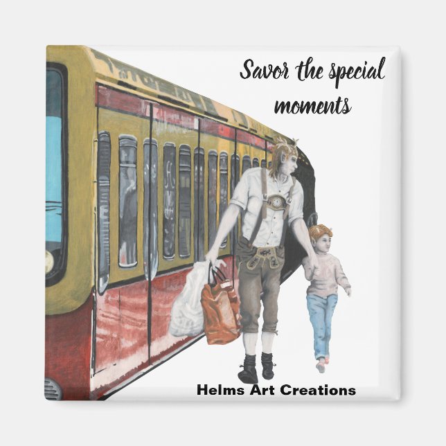 Imã Elf Train Trip Fantasy Art Butnet (Frente)