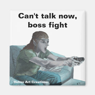 Imã Elf Video Gamer Reproduzindo Videos games Fantasy 