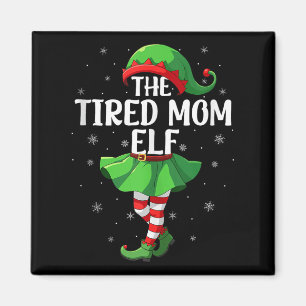 Imã Elfa Mãe Cansada Natal Meninas Mulheres Equipe de