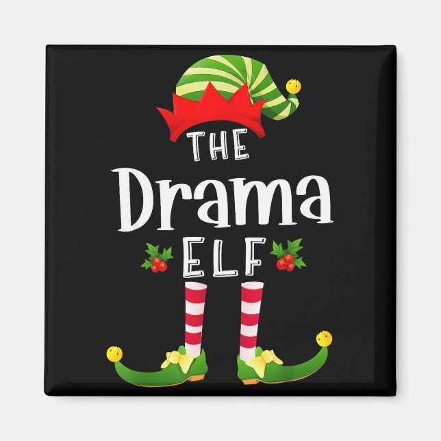 Imã Elfo de Natal Dramático Camisa de Dormir Combinand (Frente)