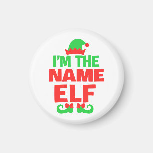 Imã Elfo de Natal Personalizado