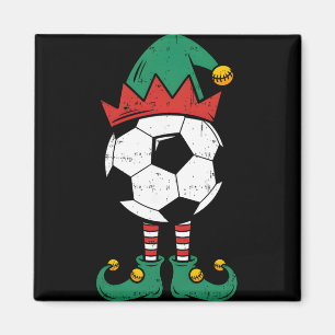 Imã Elfo do Futebol Natal Divertido Xmas Elfo Amante d