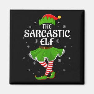 Imã Elfo Sarcástico Natal Família Garotas Mulheres Elf