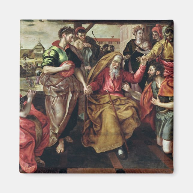 Imã Eliezer Pedindo Rebecca para o Casado Isaac, 1562 (Frente)