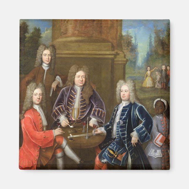 Imã Elihu Yale (1648-1721), o segundo Duque de Devonsh (Frente)