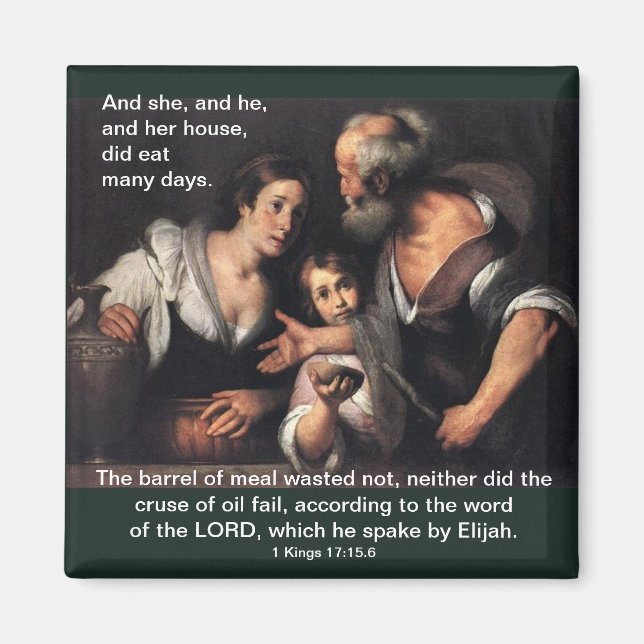 Imã Elijah e a viúva de Zarephath - Magnet (Frente)