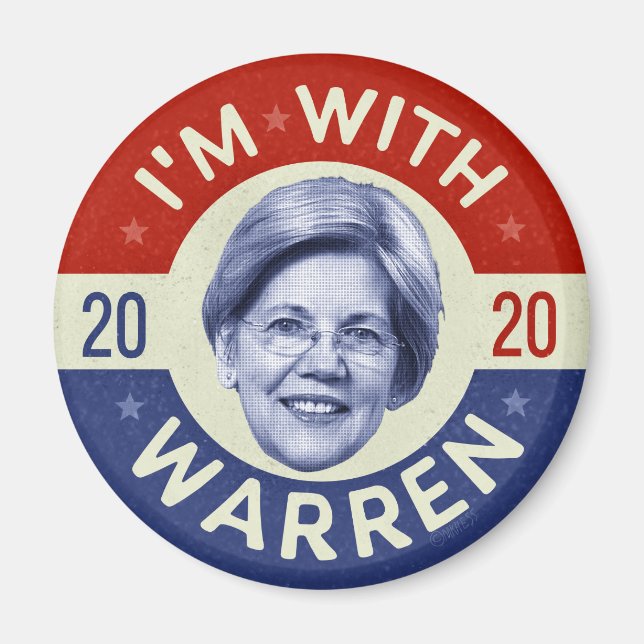 Imã Elizabeth Warren Presidente 2020 Democrat Pic Retr (Frente)