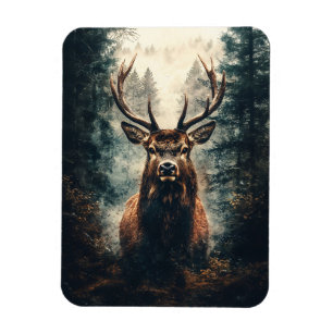 Ímã Elk Dramático na floresta