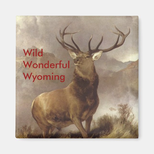 IMÃ ELK MAGNETS MONTANHA "WILD WONDERFUL WYOMING" (Frente)