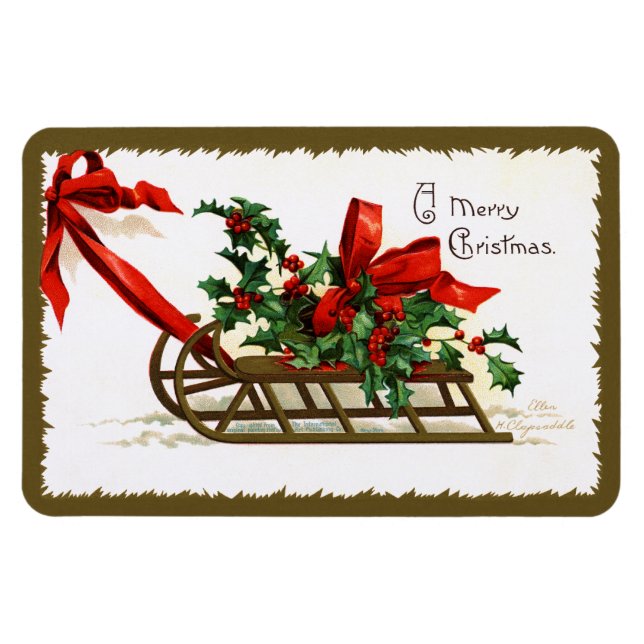 Ímã Ellen H. Clapsaddle fala com Holly (Horizontal)