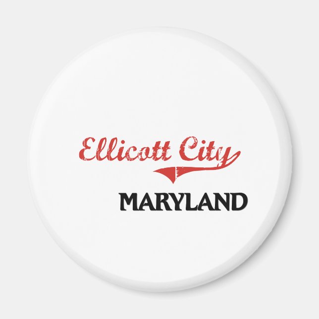 Imã Ellicott City Maryland Clássico (Frente)