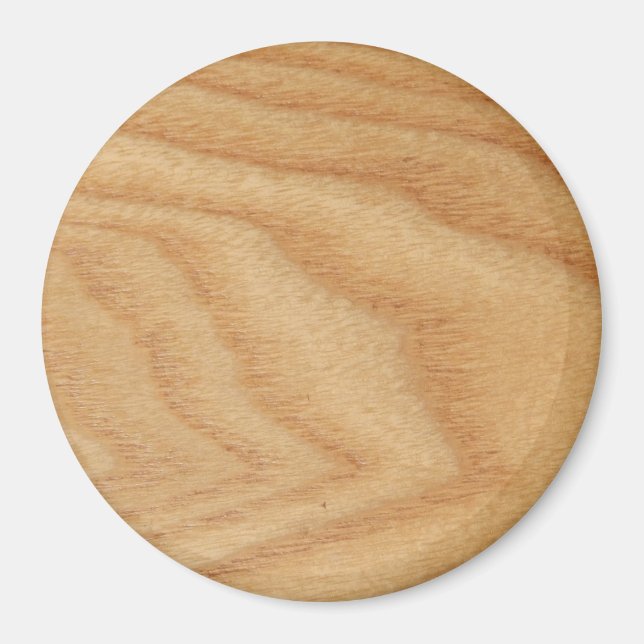 Imã Elm Woodgrain Large Round Magnet (Frente)