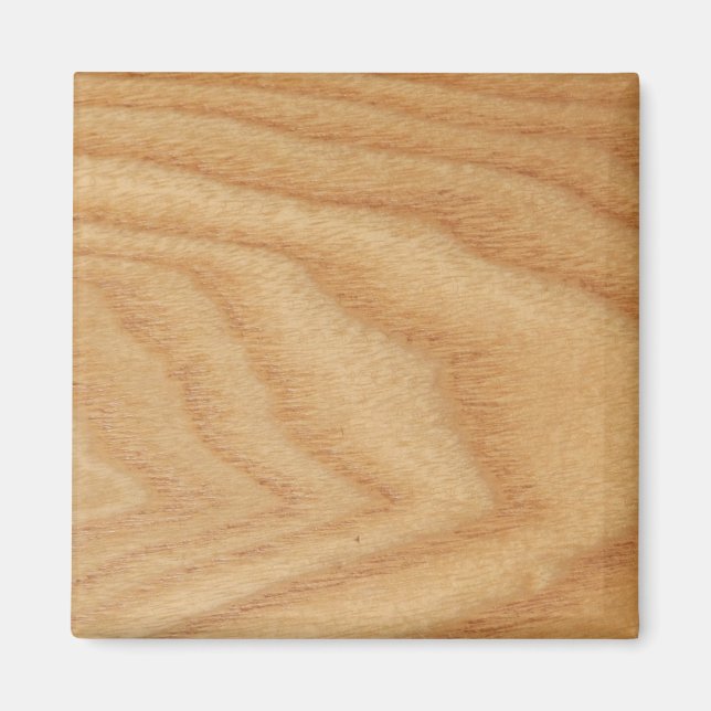 Imã Elm Woodgrain Square Magnet (Frente)