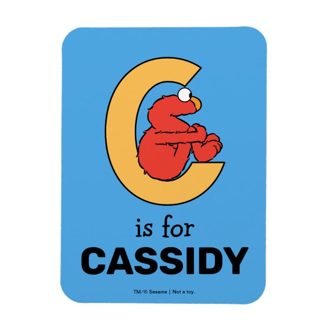 Ímã Elmo Alfabeto | Laranja C (Vertical)