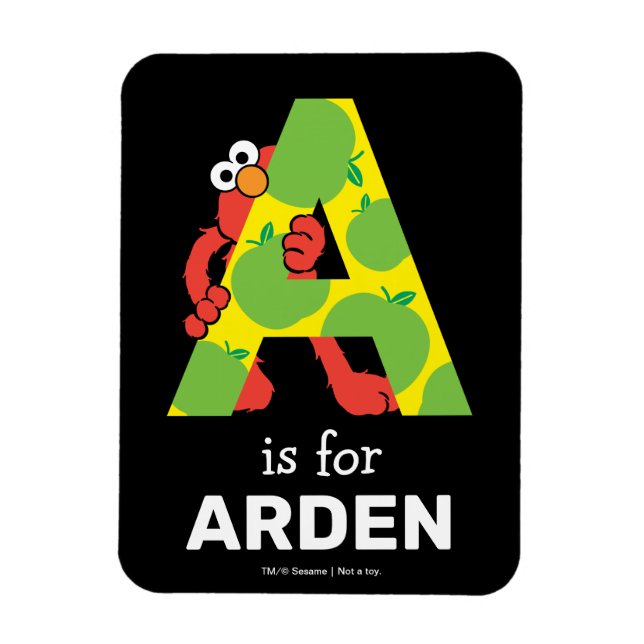 Ímã Elmo Alphabet | A Apple (Vertical)