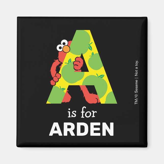 Imã Elmo Alphabet | A Apple (Frente)