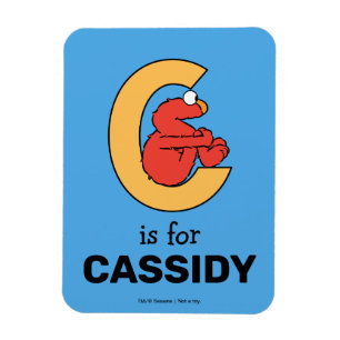 Ímã Elmo Alphabet   C Laranja