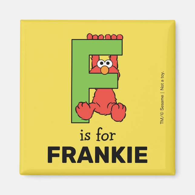 Imã Elmo Alphabet | F Green (Frente)