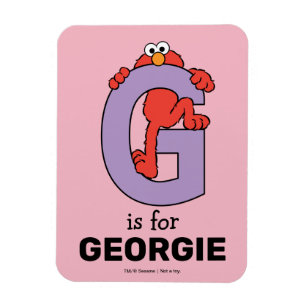 Ímã Elmo Alphabet   G Roxo