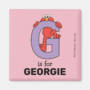 Imã Elmo Alphabet   G Roxo