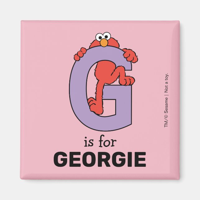 Imã Elmo Alphabet | G Roxo (Frente)