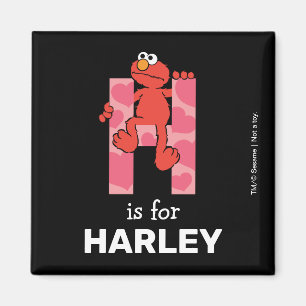 Imã Elmo Alphabet H Corações