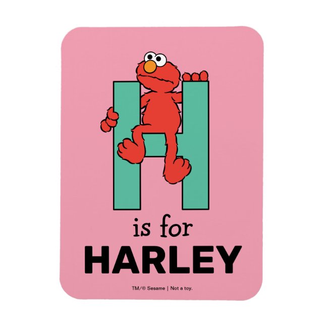 Ímã Elmo Alphabet | H Verde (Vertical)