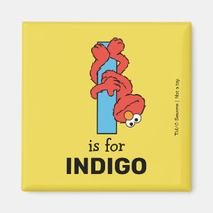 Imã Elmo Alphabet   I Azul