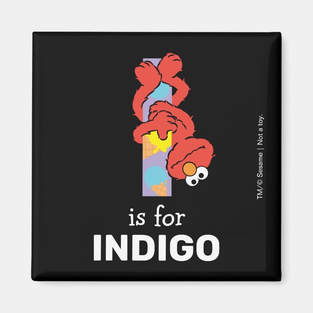 Imã Elmo Alphabet | I SORVETE (Frente)