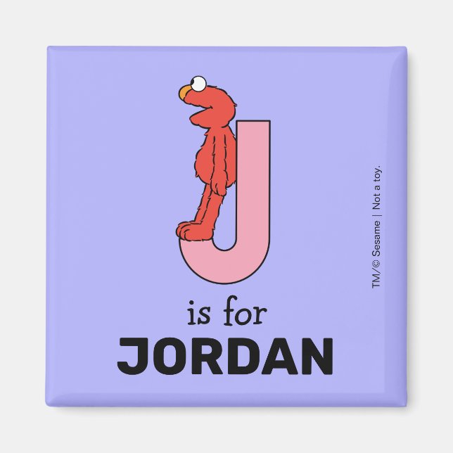 Imã Elmo Alphabet | J Rosa (Frente)