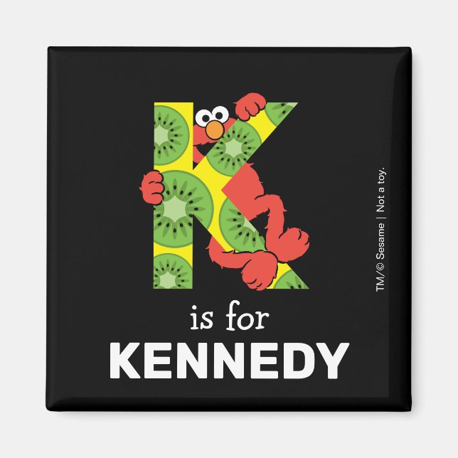 Imã Elmo Alphabet | K Kiwi (Frente)