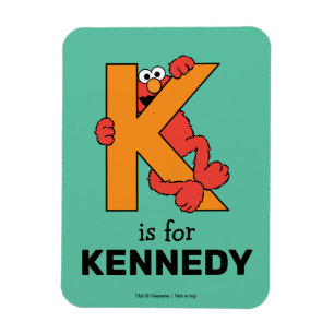 Ímã Elmo Alphabet   K Laranja